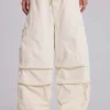 Ecru Parachute Cargo-byxor