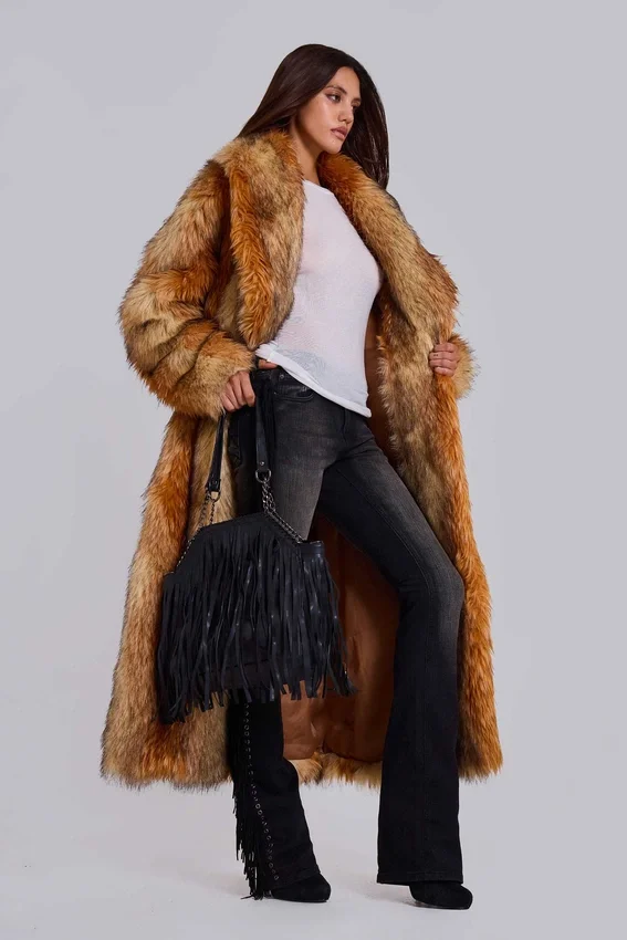 El Topo-jeans med fransar och bootcut-passform i svart tvätt