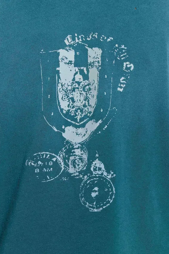 Emblem kort T-shirt
