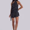 Enya rygglös miniklänning i XL-polkadot