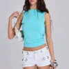 Oriel Eyelet Cargo-minishorts i vitt