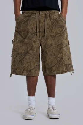 Forest Camo-shorts i Parachute-material