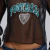 Fotbollsdekorerad chiffongtoppar