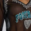 Fotbollsdekorerad chiffongtoppar