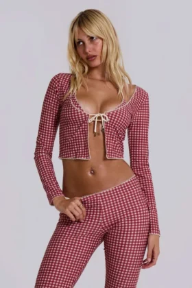 Freda Gingham Swim kofta Toppar