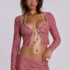 Freda Gingham Swim kofta Toppar
