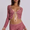 Freda Gingham Swim kofta Toppar