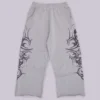 Grå, baggy joggingsbyxor i Blade-modell