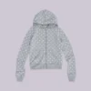 Grå hoodie med prickar