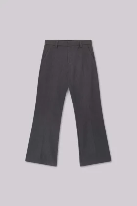 Grå kostymbyxor med bootcut-passform