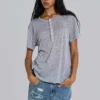 Grå melerad Haze Henley-T-shirt