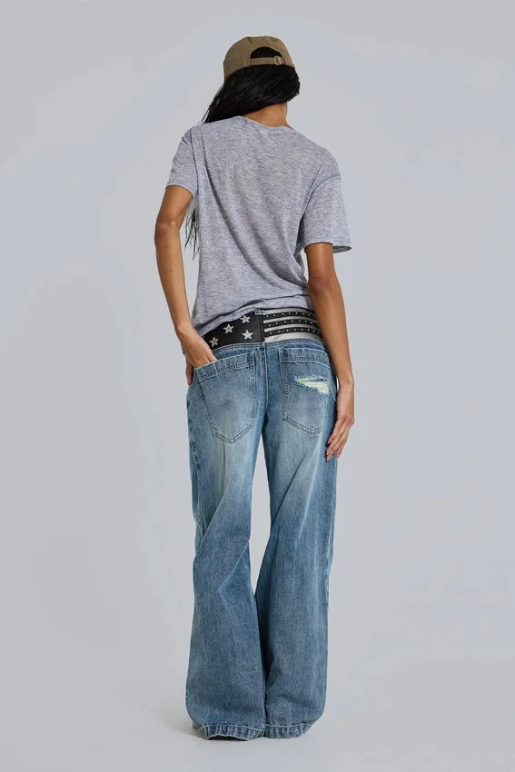 Grå melerad Haze Henley-T-shirt