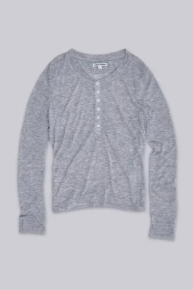 Grå melerad Haze Henley-tröja