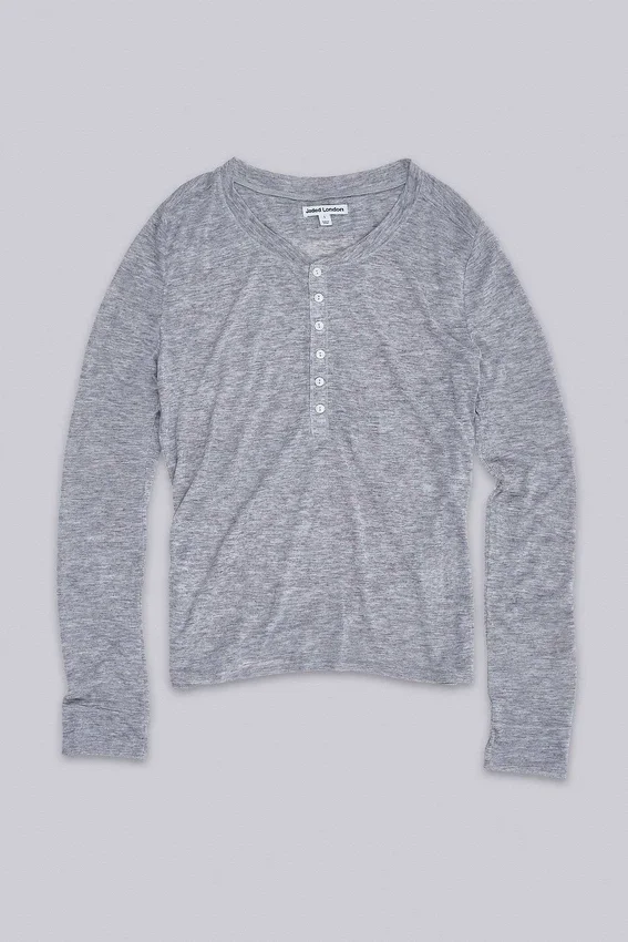 Grå melerad Haze Henley-tröja