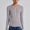 Grå melerad Haze Henley-tröja
