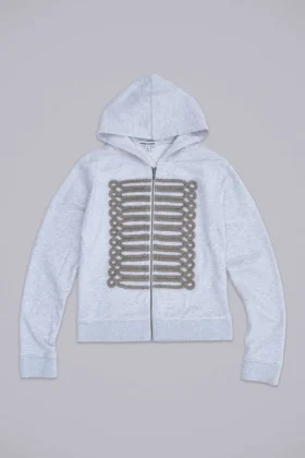 Grå melerad Military Monster Hoodie