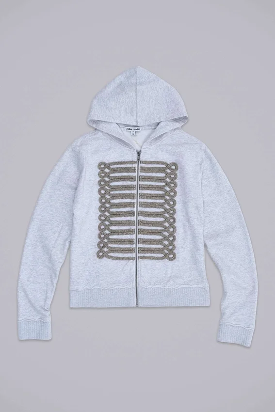 Grå melerad Military Monster Hoodie