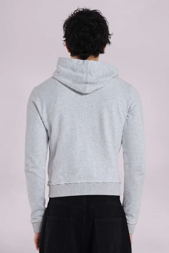 Grå melerad Military Monster Hoodie