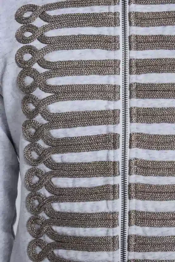 Grå melerad Military Monster Hoodie