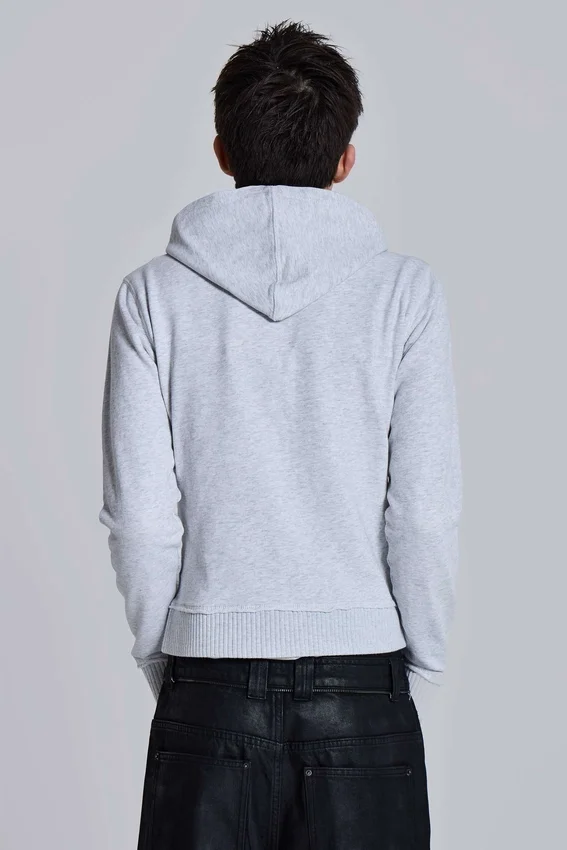 Grå melerad Military Monster Hoodie