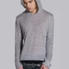 Grå melerad Mist-hoodie