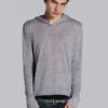 Grå melerad Mist-hoodie
