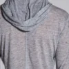 Grå melerad Mist-hoodie