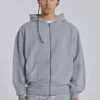 Grå melerad oversized Monster Hoodie