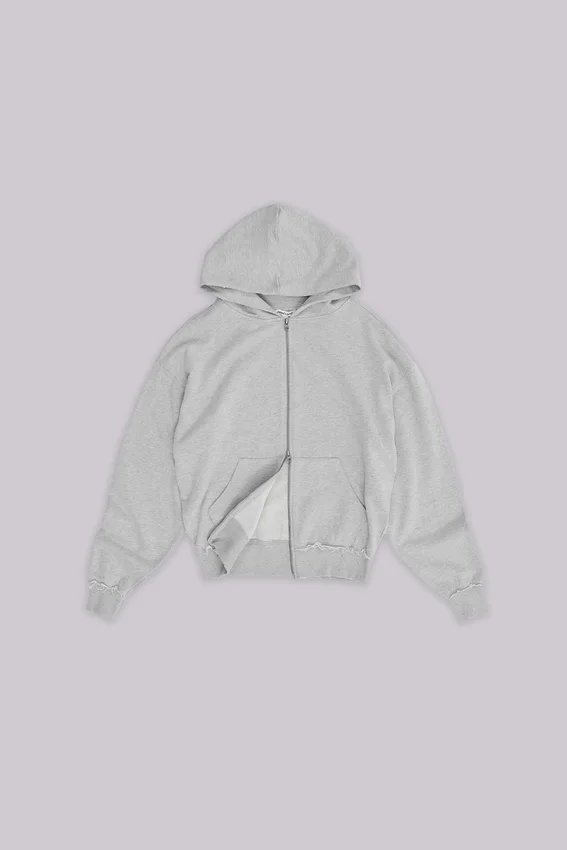 Grå melerad oversized Monster Hoodie