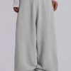 Grå melerade, baggy Monster Joggers