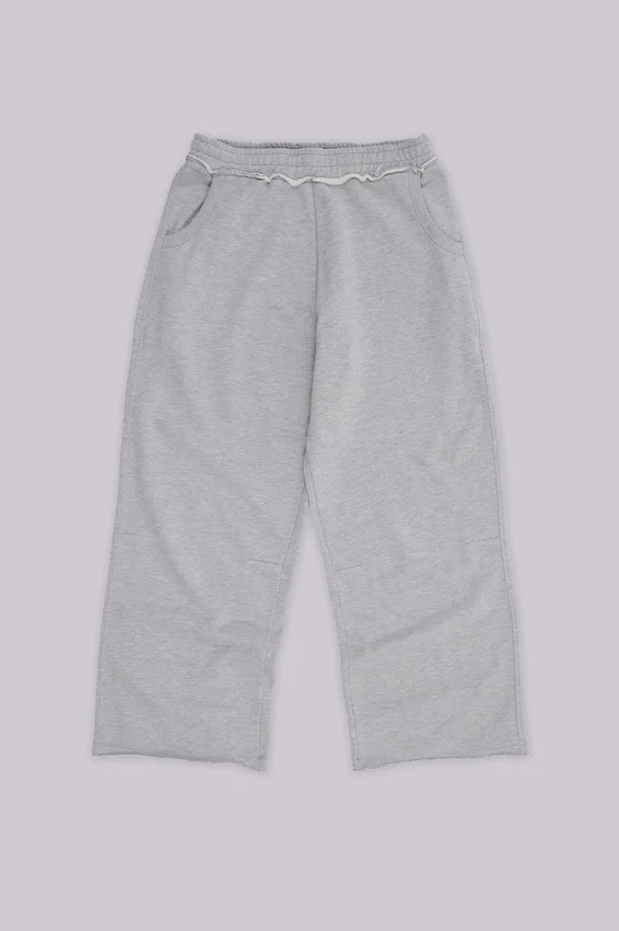 Grå melerade, baggy Monster Joggers