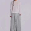 Grå melerade, baggy Monster Joggers