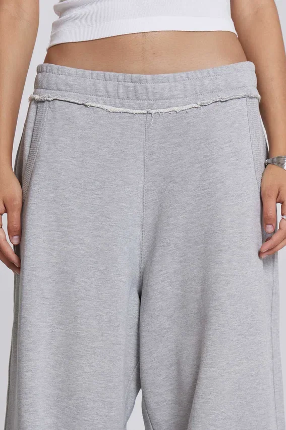 Grå melerade, baggy Monster Joggers