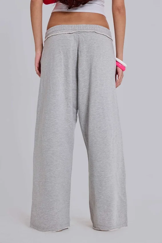 Grå melerade, baggy Monster Joggers