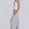 Grå melerade, baggy Monster Joggers