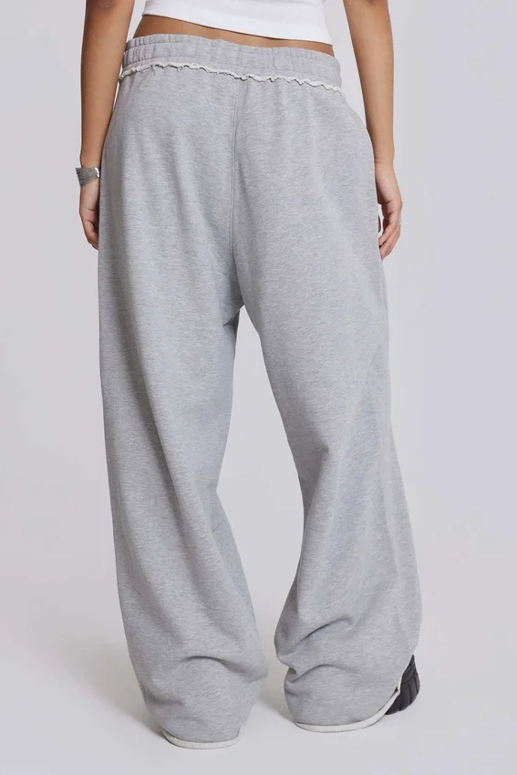 Grå melerade, baggy Monster Joggers