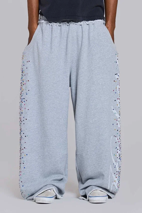 Grå melerade Hardcore Jewel Monster Joggers
