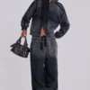 Grå sportig, baggy Monster Hoodie