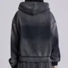 Grå sportig, baggy Monster Hoodie