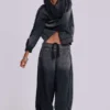 Grå sportiga, baggy Monster Joggers