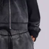 Grå sportig, baggy Monster Hoodie