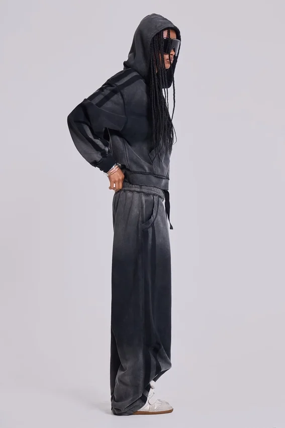 Grå sportiga, baggy Monster Joggers