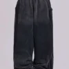 Grå sportiga, baggy Monster Joggers