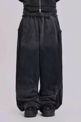 Grå sportiga, baggy Monster Joggers