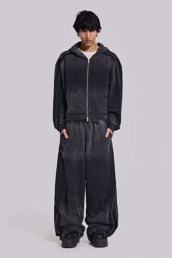 Grå sportiga, baggy Monster Joggers