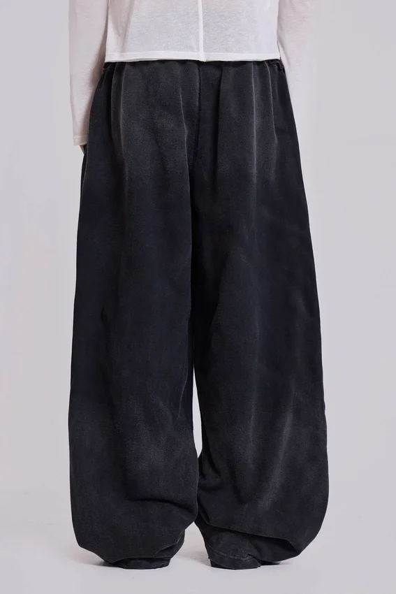 Grå sportiga, baggy Monster Joggers