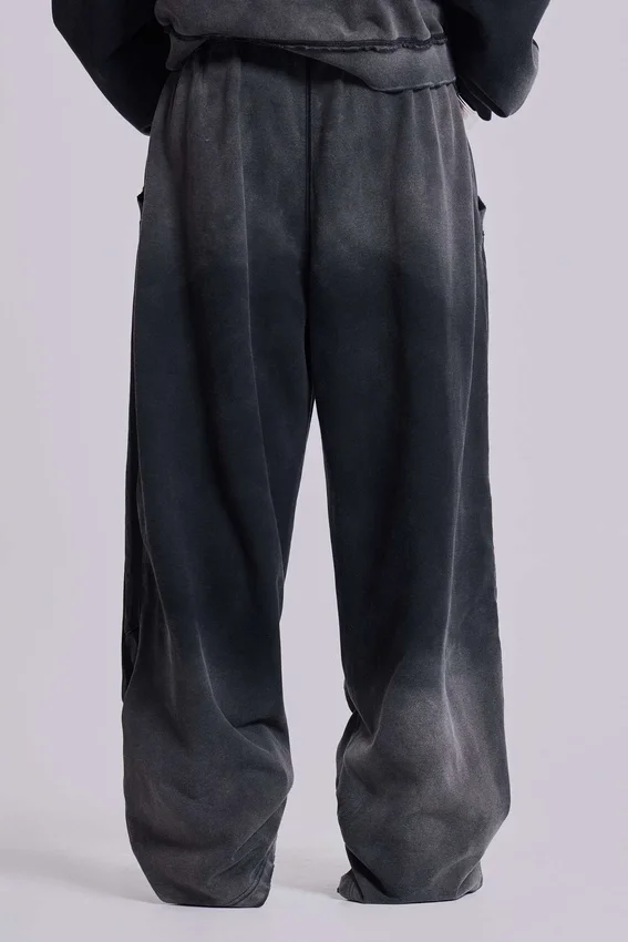 Grå sportiga, baggy Monster Joggers