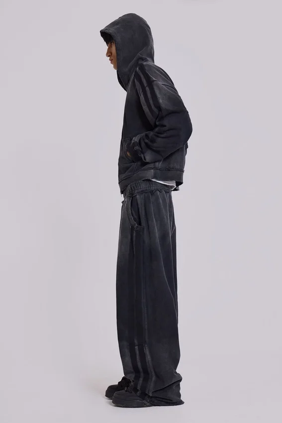 Grå sportiga, baggy Monster Joggers