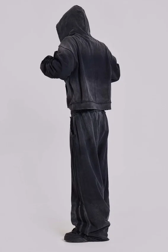 Grå sportiga, baggy Monster Joggers