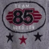 Grå Team 85-bomberjacka i stickat